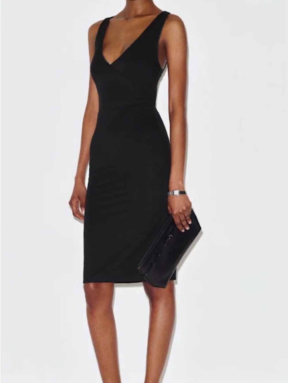 Reformation Black V-Neck Dress